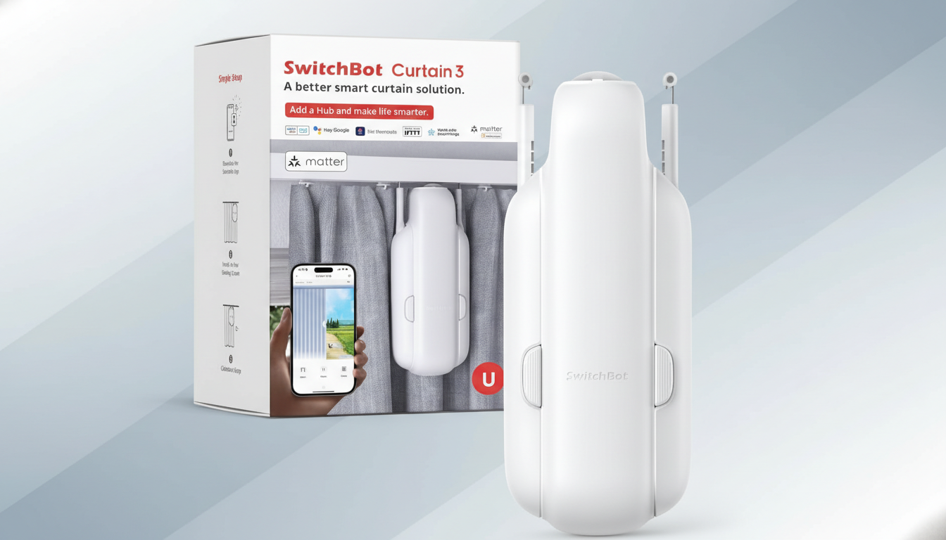 SwitchBot Curtain 3 smart curtain controller with $25 limited-time price cut