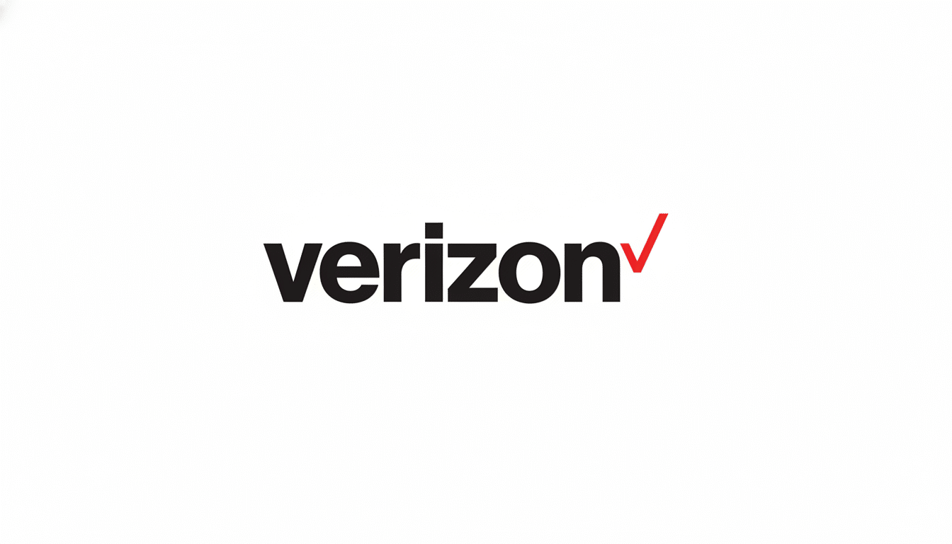 The Verizon logo, featuring the word verizon in black lowercase letters with a red checkmark at the end, presented on a white background with a 16:9 aspect ratio.