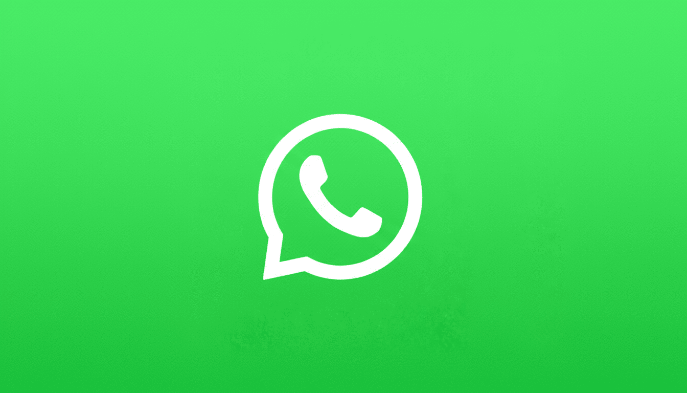 The WhatsApp logo, a white phone icon inside a speech bubble, centered on a vibrant green background with a subtle gradient.