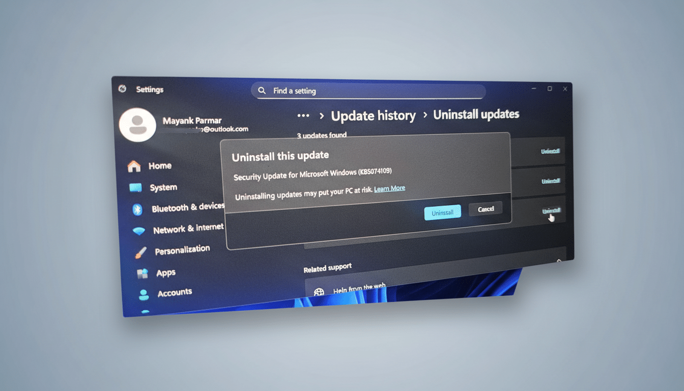 Windows 11 patch bug causes boot failure on PCs, startup error screen