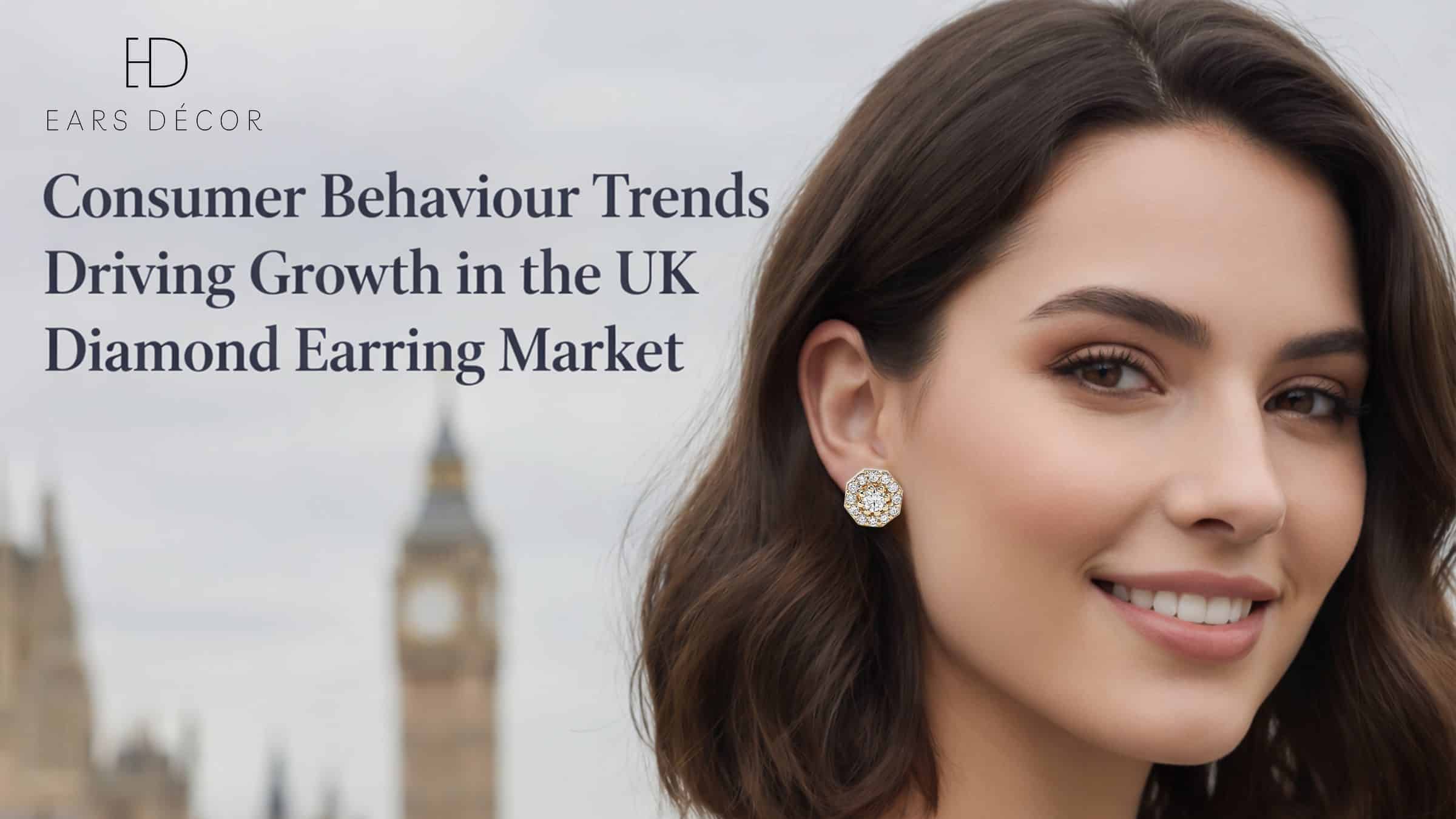 An open velvet jewellery box displays heart-shaped round diamond earrings. Soft pink roses and a lit candle create a romantic ambiance.