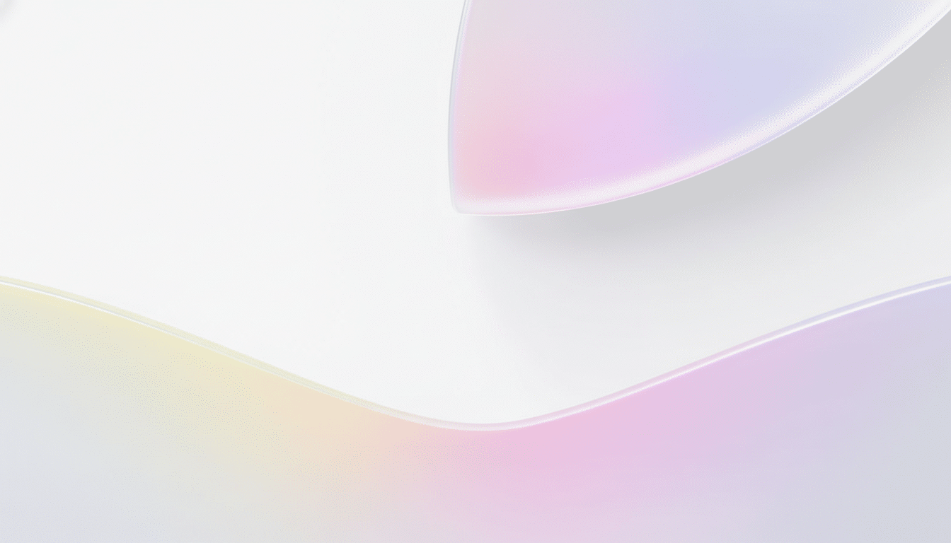 An abstract background with soft, flowing shapes in pastel pink, purple, and yellow against a white backdrop, resized to a 16:9 aspect ratio.
