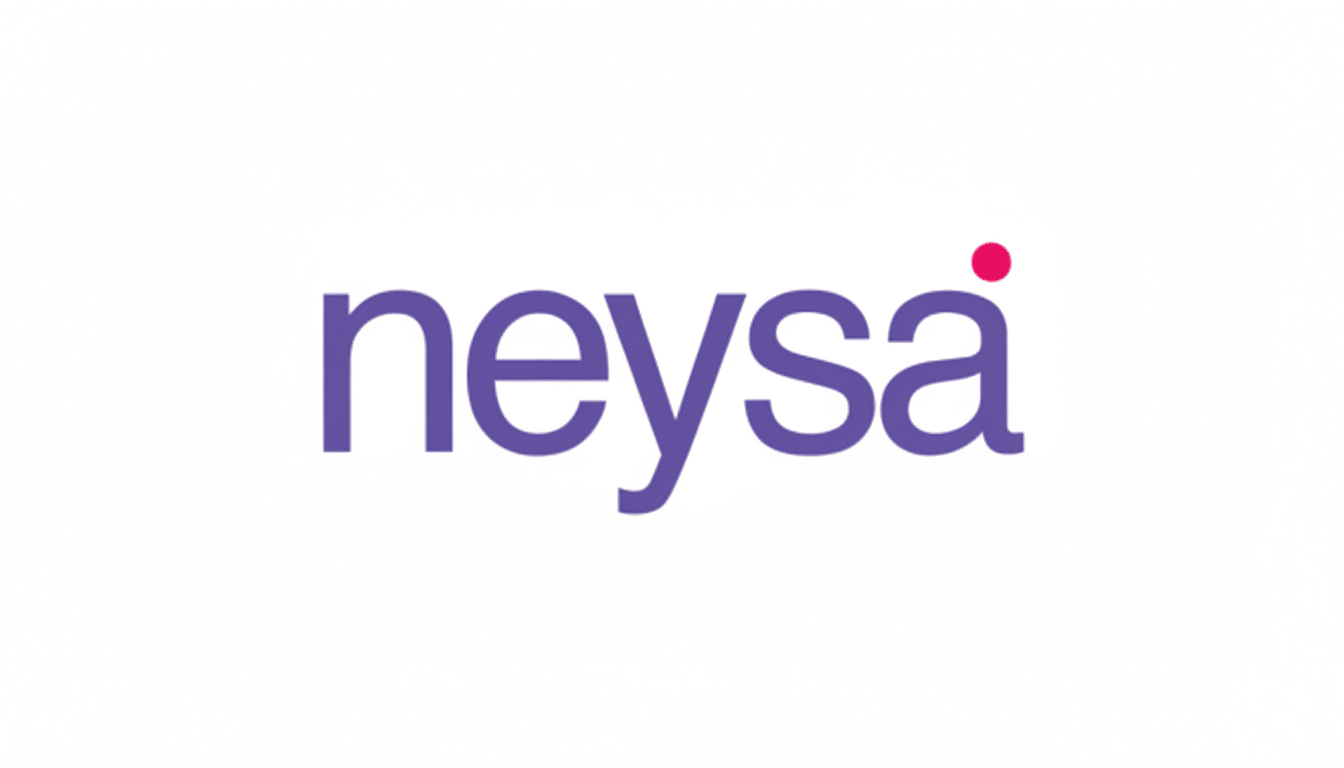 The Neysa logo, featuring the word neysa in purple lowercase letters with a pink dot above the a, presented on a white background with a 16:9 aspect ratio.