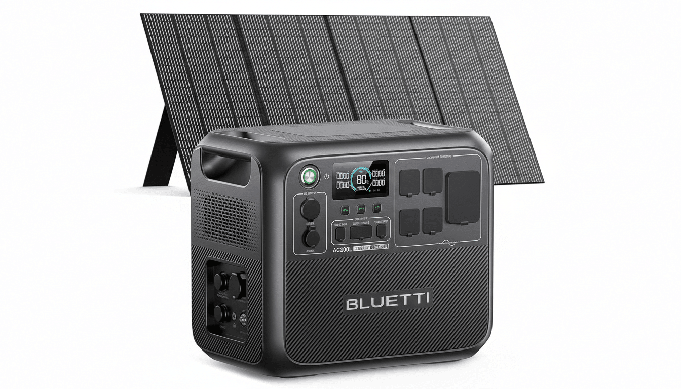 Bluetti AC200L portable power station bundle with solar panels, $700 off at Amazon