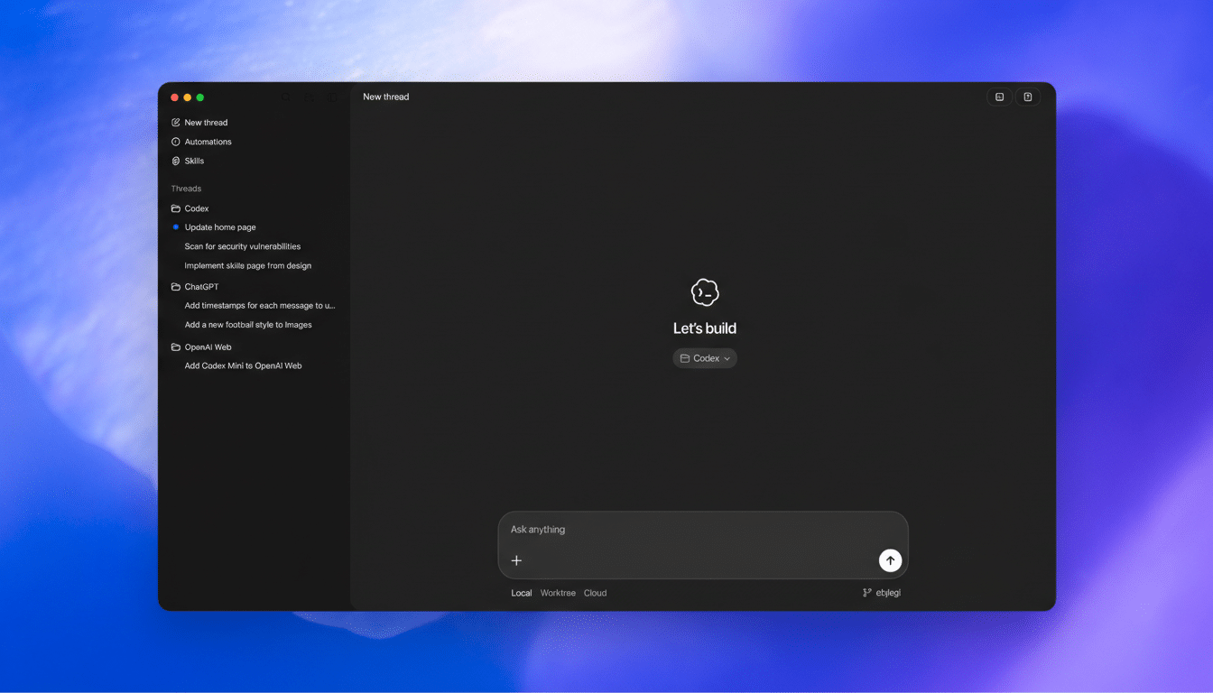 OpenAI ChatGPT 5.3 Codex self-building AI concept with code and neural network visuals