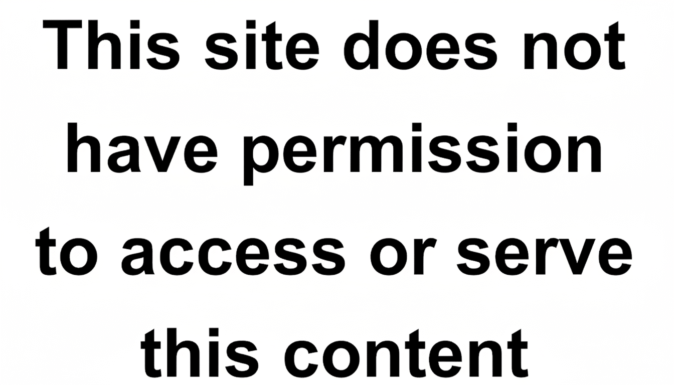 The text This site does not have permission to access or serve this content in a 16:9 aspect ratio.