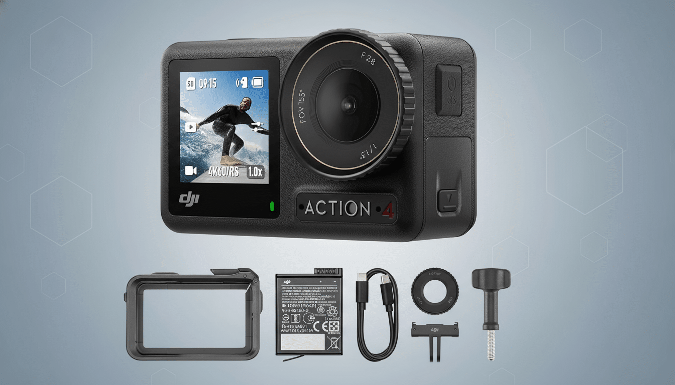 DJI Osmo Action 4 Essential Combo action camera with accessories at lowest price