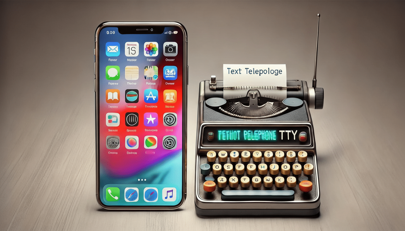 Smartphone accessibility settings showing expanded TTY calling options