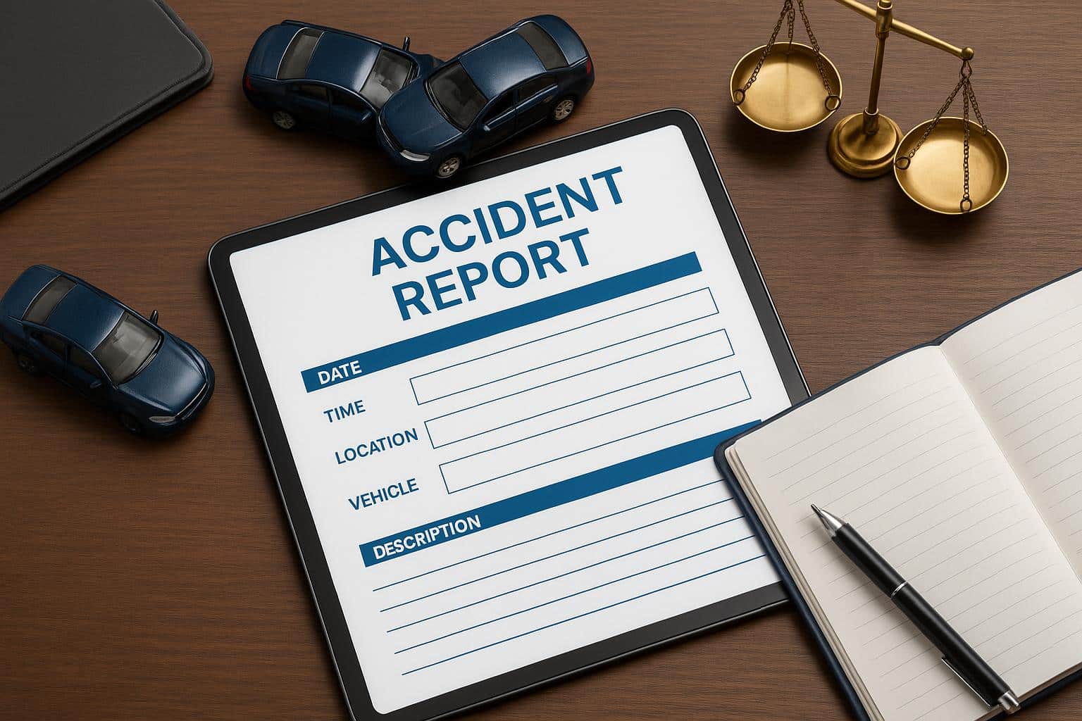 Digital accident report dashboard streamlining legal case preparation and evidence organization