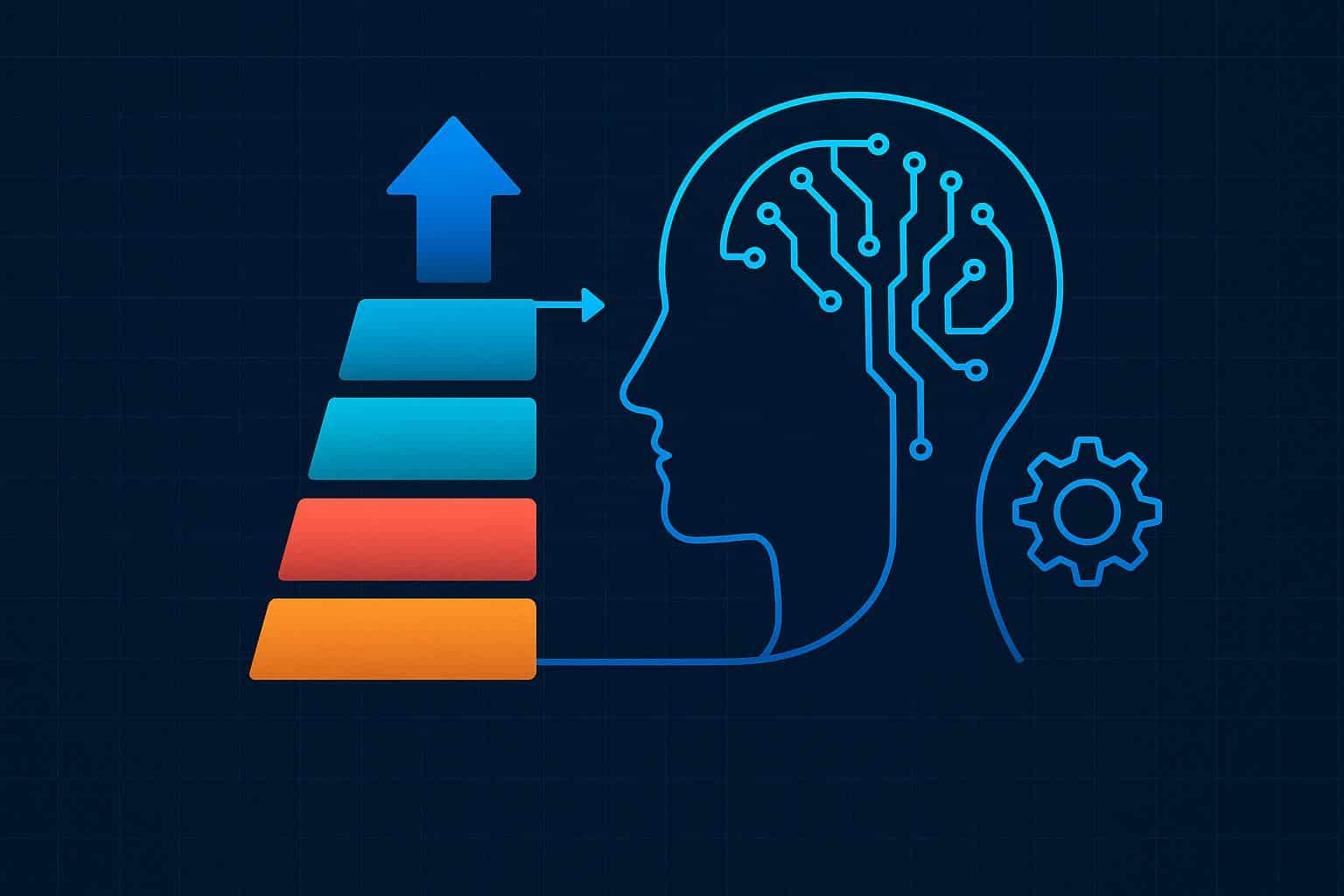 Abstract digital network representing AI strategy and transformation in business frameworks