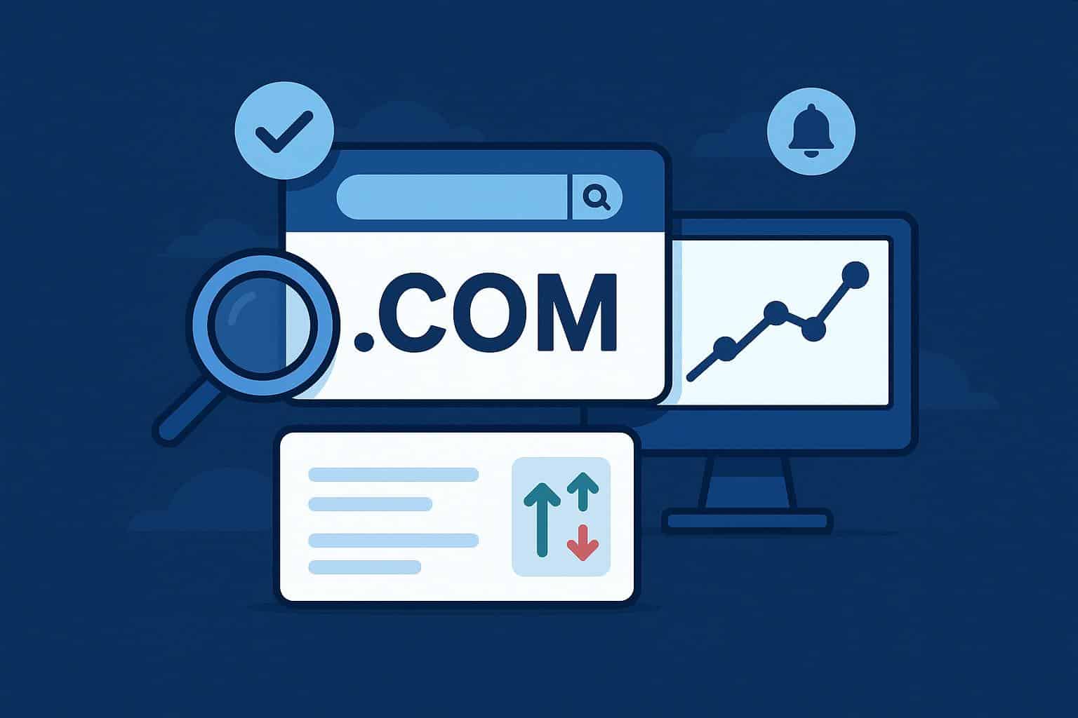 Dashboard showing domain status updates and monitoring tools for real-time domain tracking