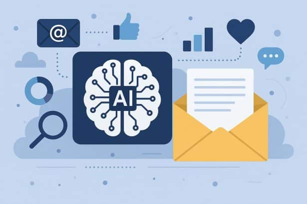 AI analyzing customer data to enhance personalized email marketing campaigns