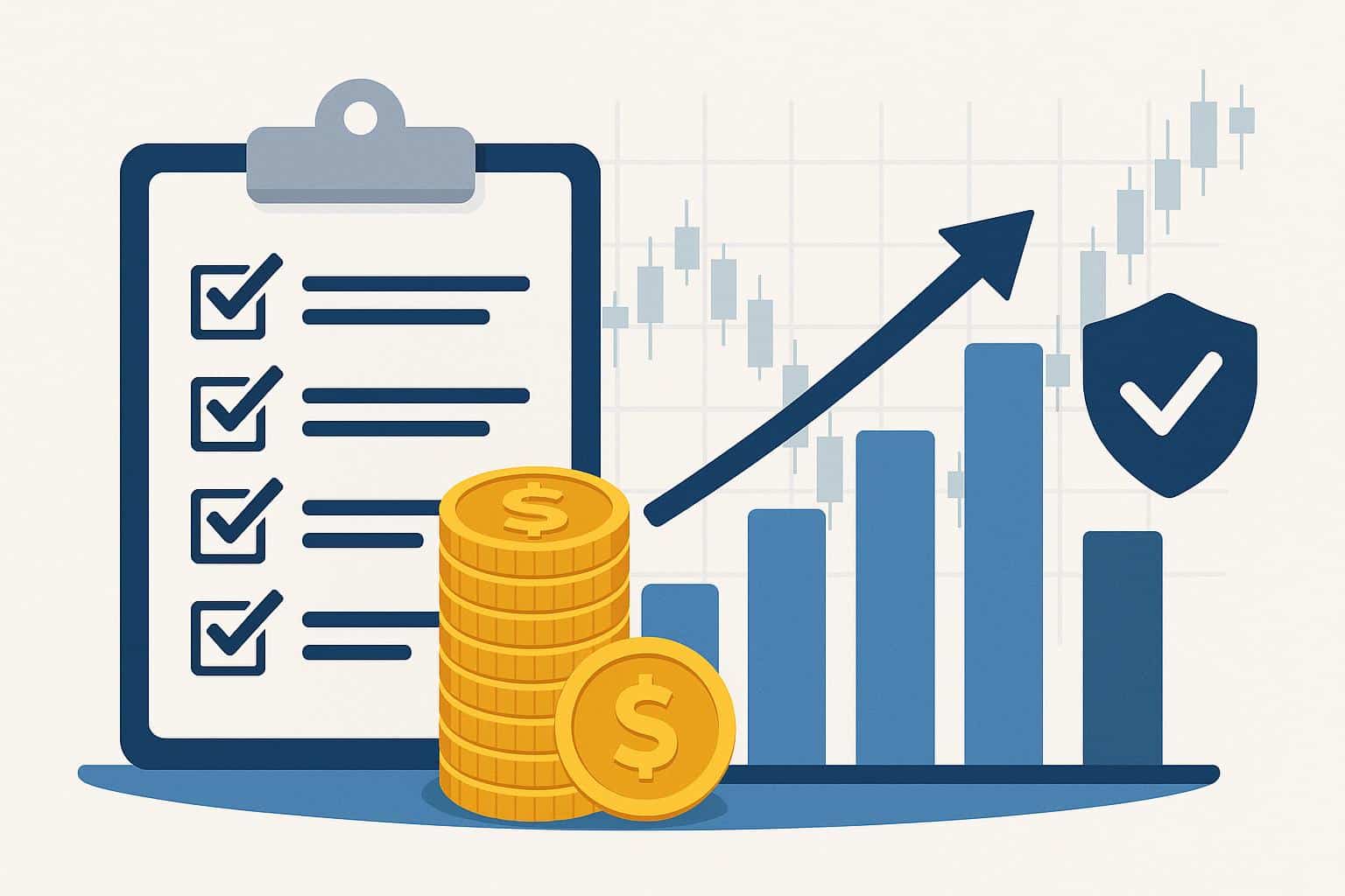 Trading charts and financial data on screens illustrating qualifications for capital-backed programs