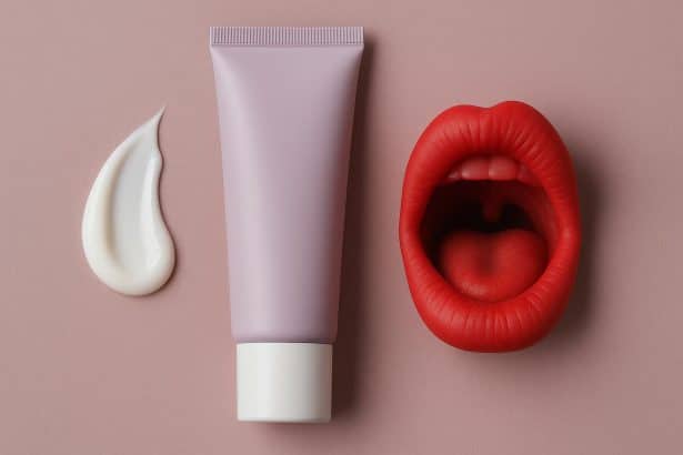 Scream Cream tube with sensual accessories promoting enhanced intimacy and sensory pleasure