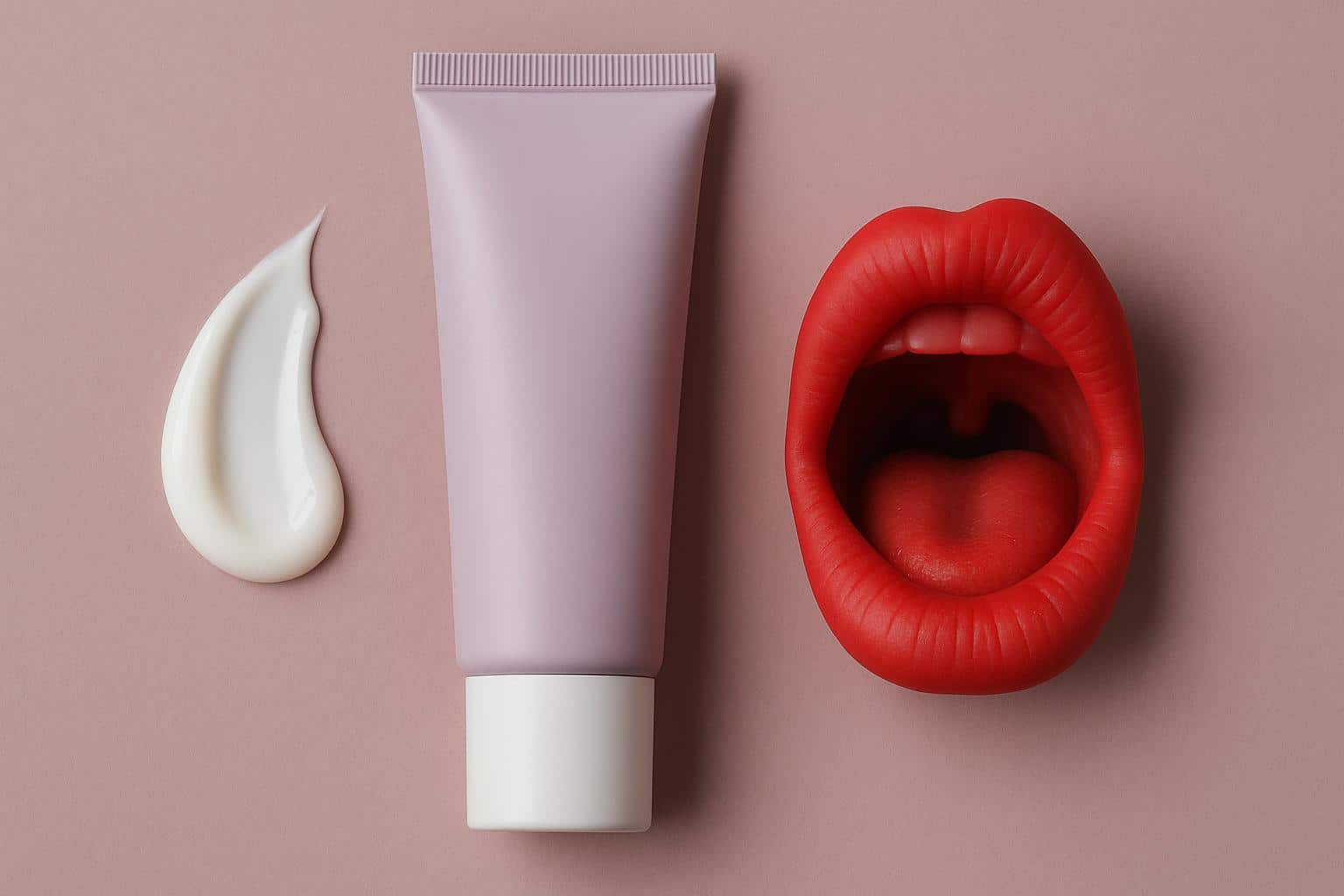 Scream Cream tube with sensual accessories promoting enhanced intimacy and sensory pleasure