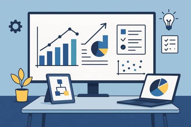 Modern digital dashboard showcasing advanced visual tools for enhanced presentation productivity