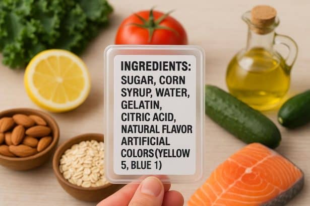 Labeled food packaging highlighting ingredient transparency and consumer awareness