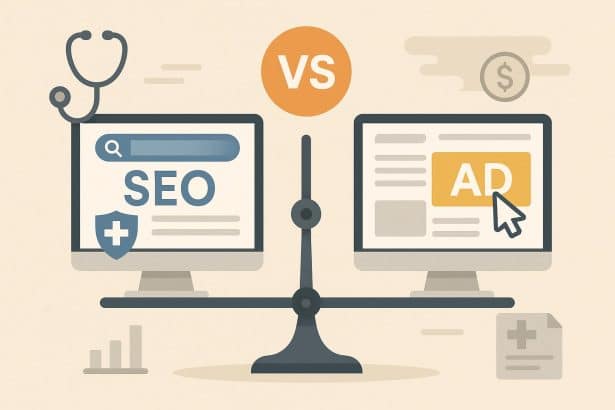 Medical SEO and paid ads comparison for healthcare clinics digital marketing strategies