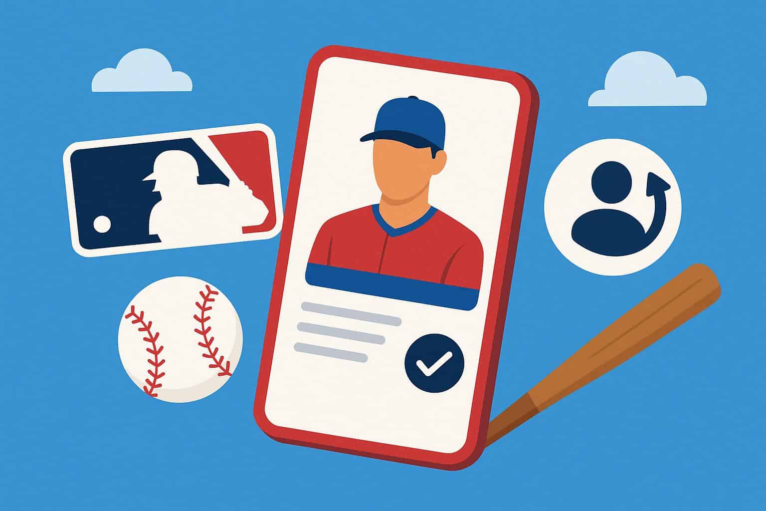 MLBbite platform interface showing MLB player stats and updates for easy player tracking