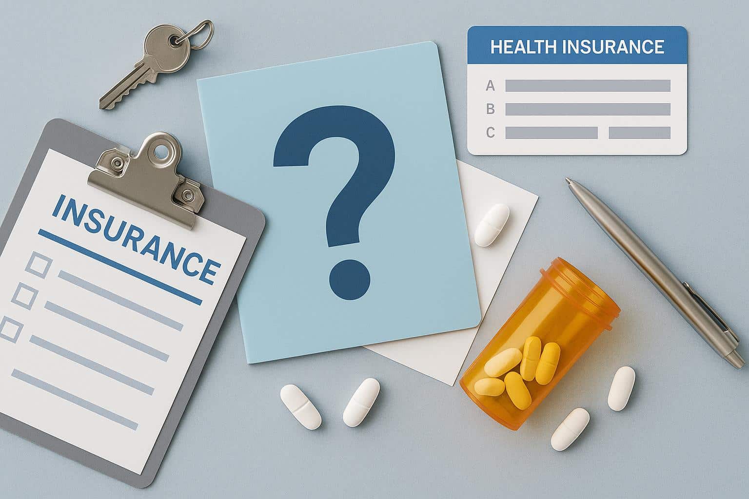 Insurance policy documents and healthcare forms related to addiction treatment coverage