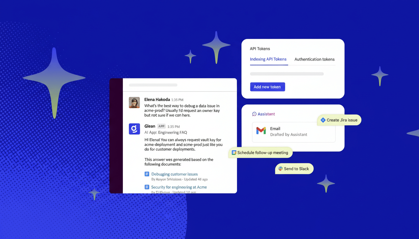 Glean neutral AI layer integrating enterprise apps, knowledge bases, and company data