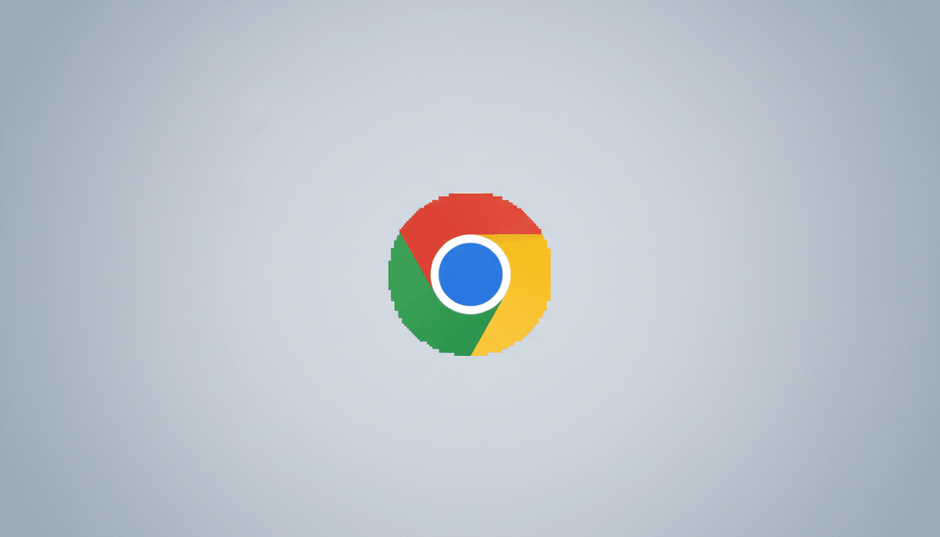 The Google Chrome logo centered on a light gray background.