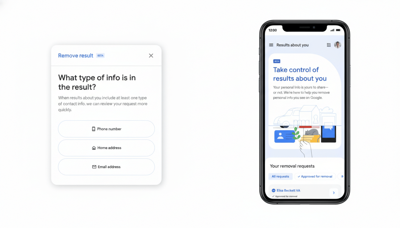 Google Search removal tool for personal IDs and explicit images