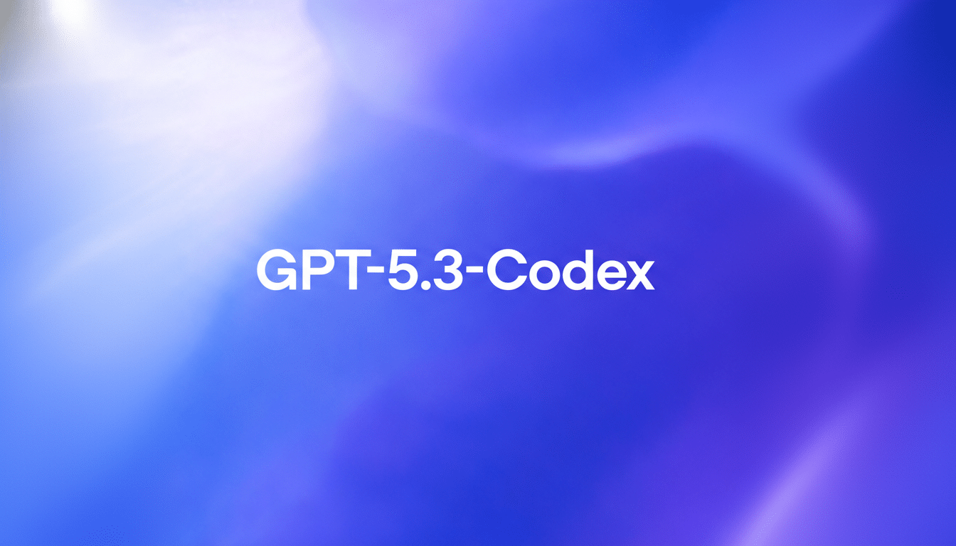 OpenAI and Anthropic logos with AI code backdrop for agentic coding model launch