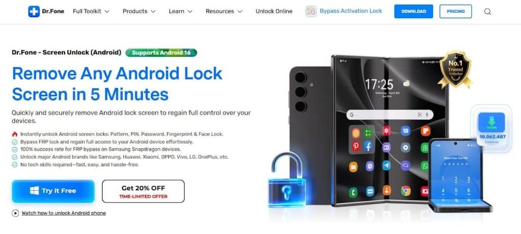 drfone android screen unlock