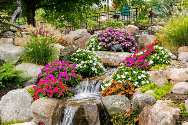 Image 1 of Turn Your Pond Into a Relaxing Paradise with a Fountain or Waterfall