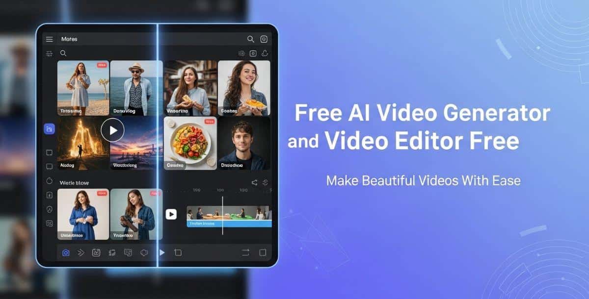 Image 1 of Free AI Video Generator and Video Editor Free: Make Beautiful Videos With Ease