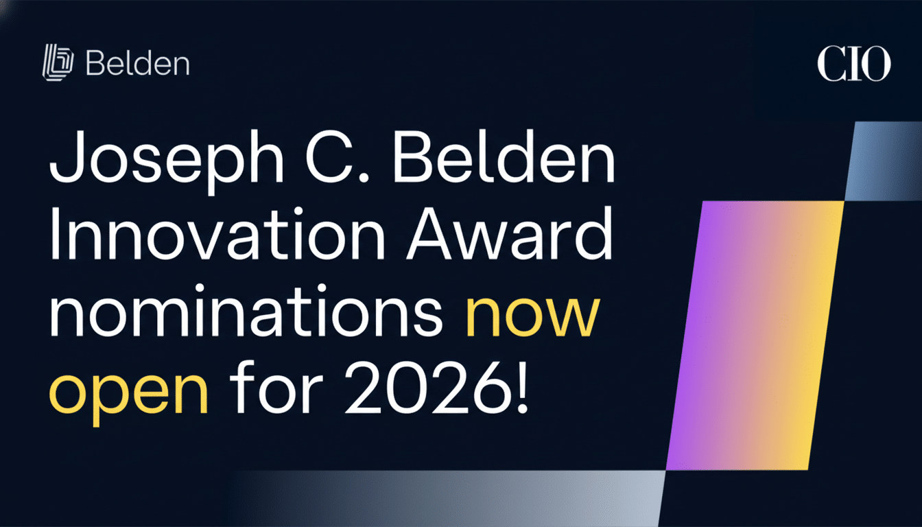 Joseph C. Belden Innovation Award nominations open
