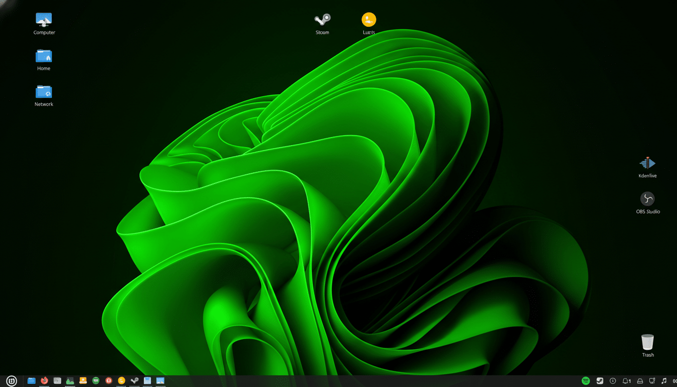 Linux Mint logo and calendar indicating slower release cadence