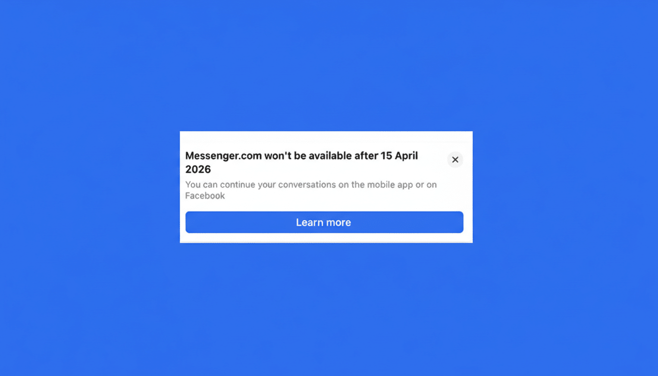 Messenger website shutting down worldwide, official closure notice displayed