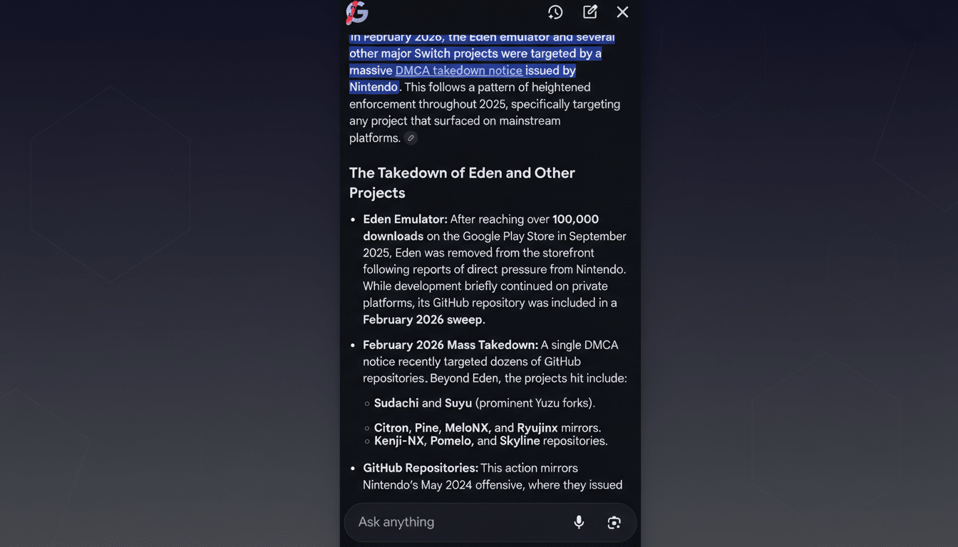 Nintendo DMCA takedown targets Switch emulator repositories on GitHub