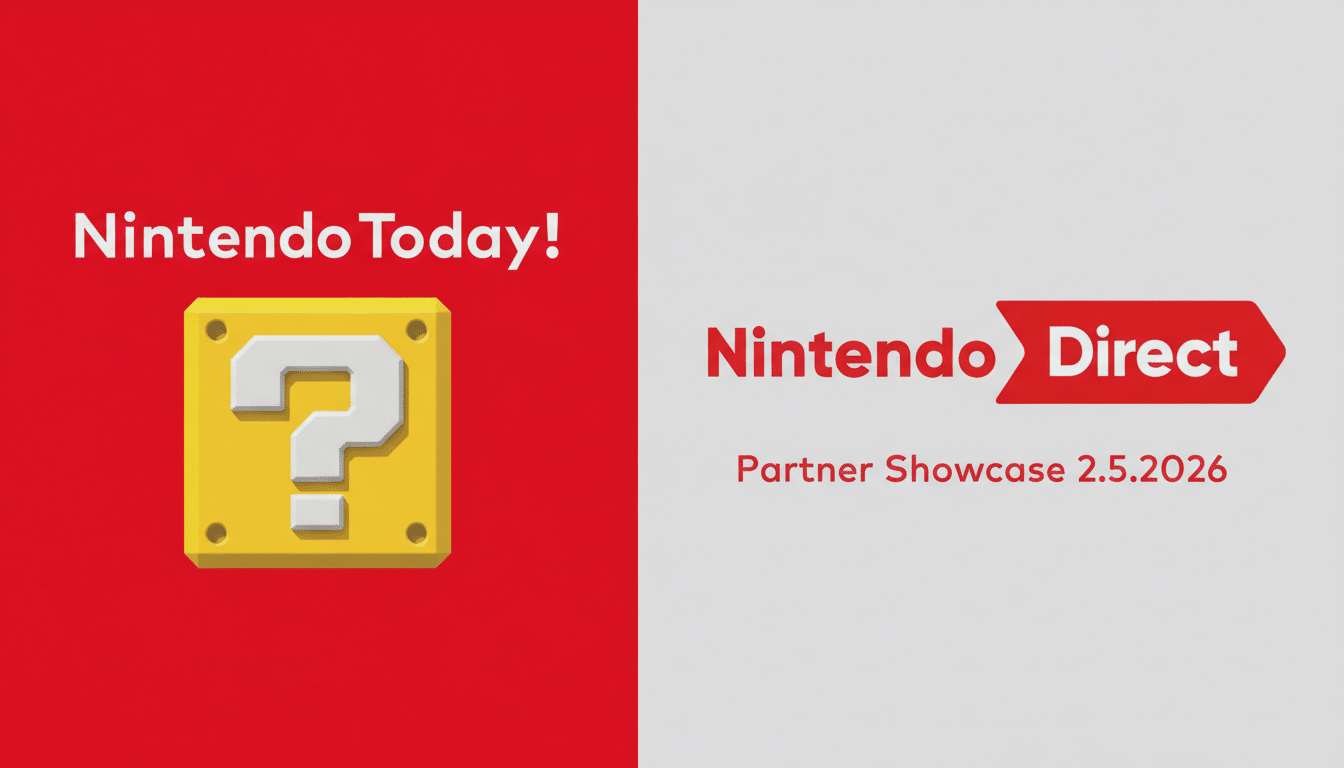 Nintendo Direct Partner Showcase announcement banner featuring Nintendo Switch and logo