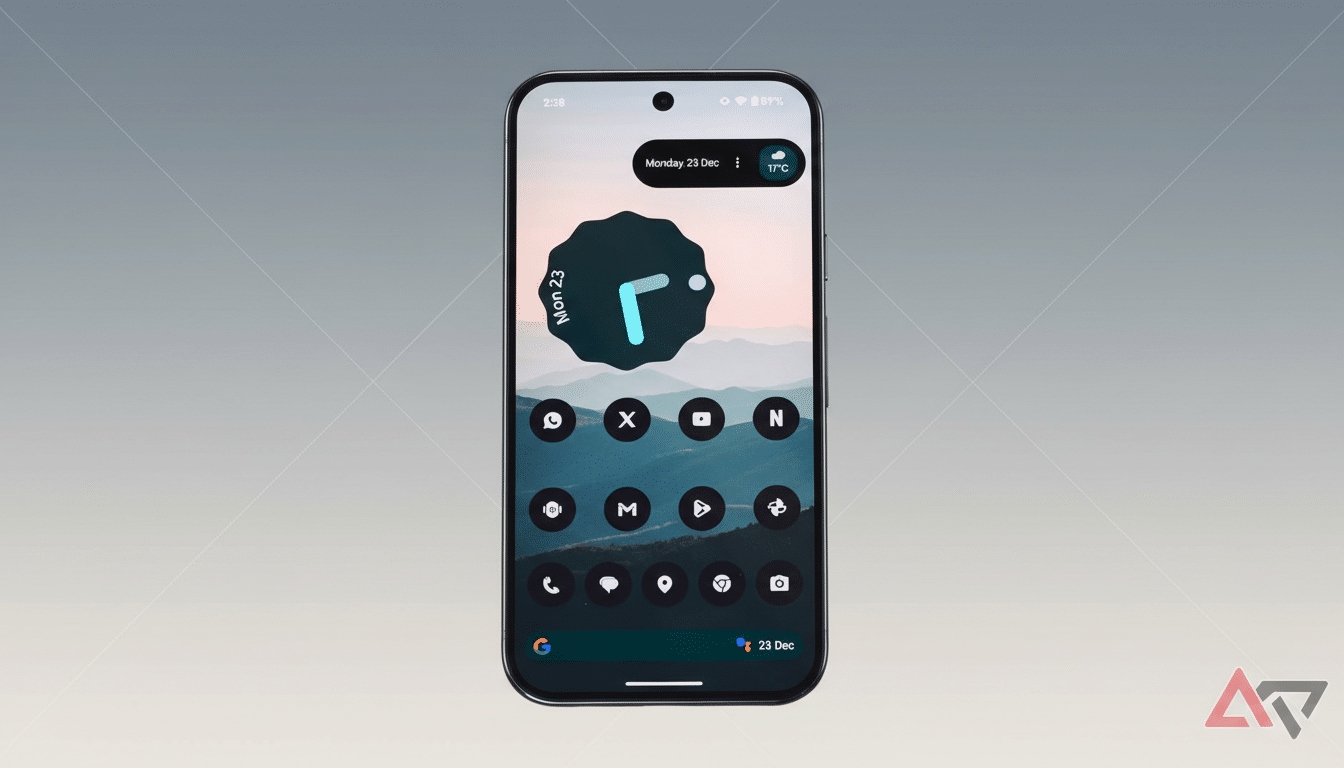 Nova Launcher app icon with ad banners and tracker icons, Android privacy backlash