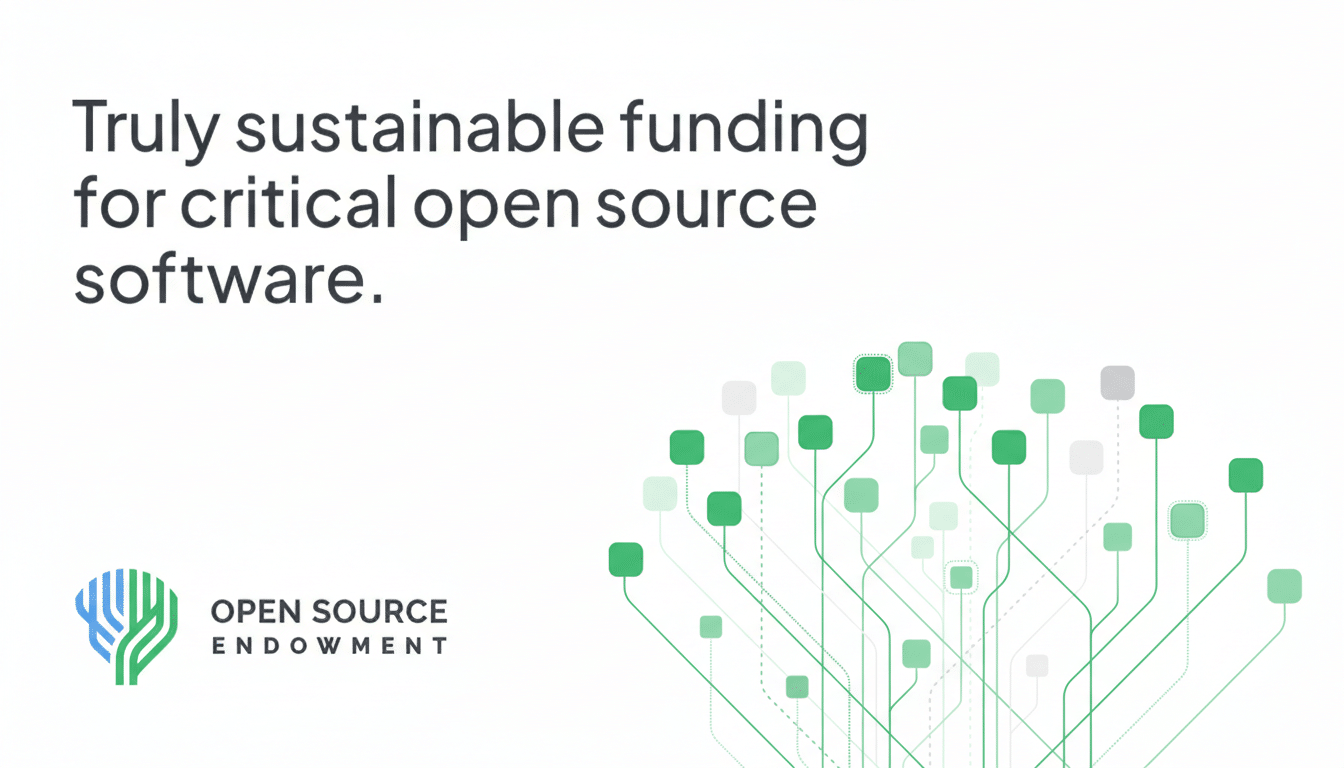 Venture capital and developers launch open source endowment, code and funding icons