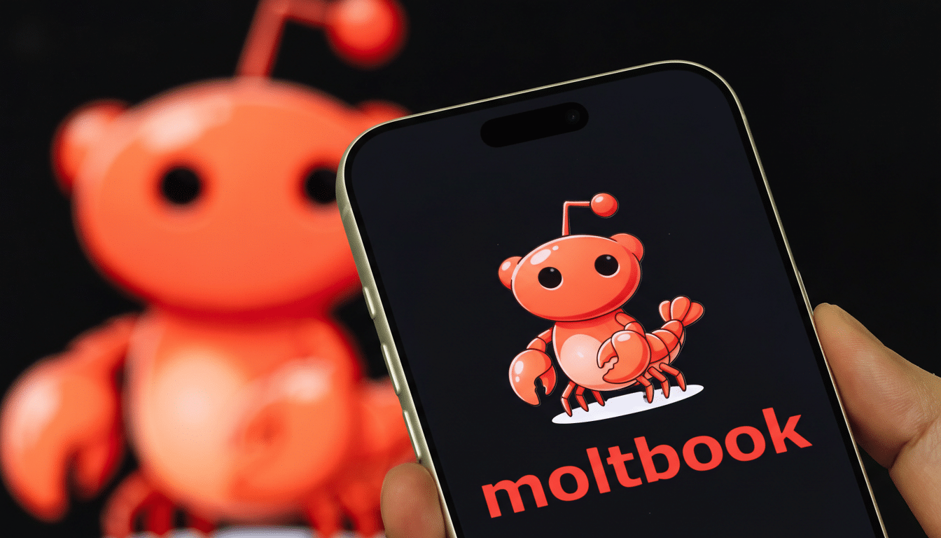 Digital network showing 1.5 million AI agents on Moltbooks OpenClaw platform