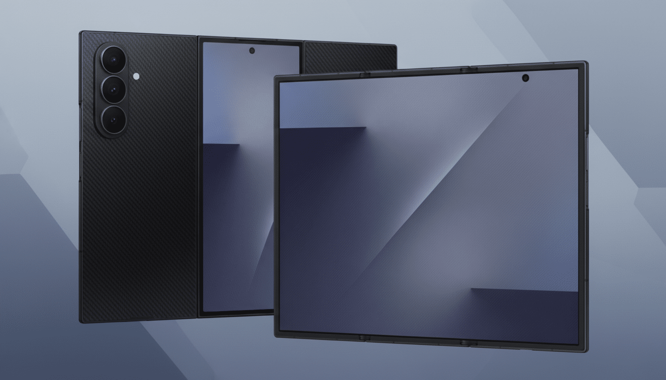 Samsung Galaxy Z TriFold foldable with visible display crease amid screen issues