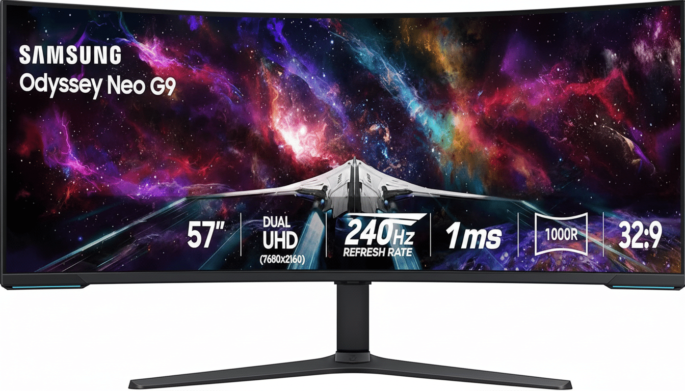 Samsung Odyssey Neo G9 57-inch super ultrawide gaming monitor on Amazon 35% off sale