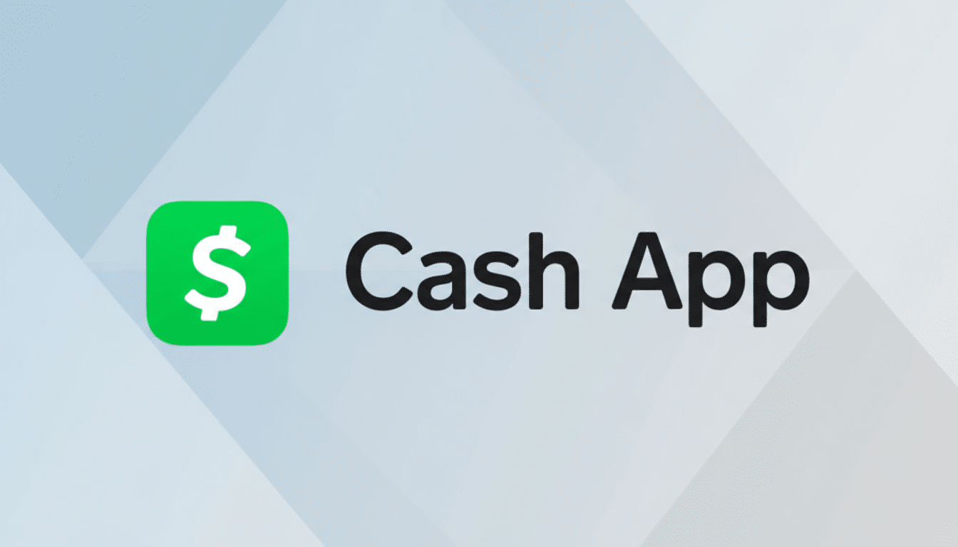 The Cash App logo and name on a professional flat design background with soft patterns.