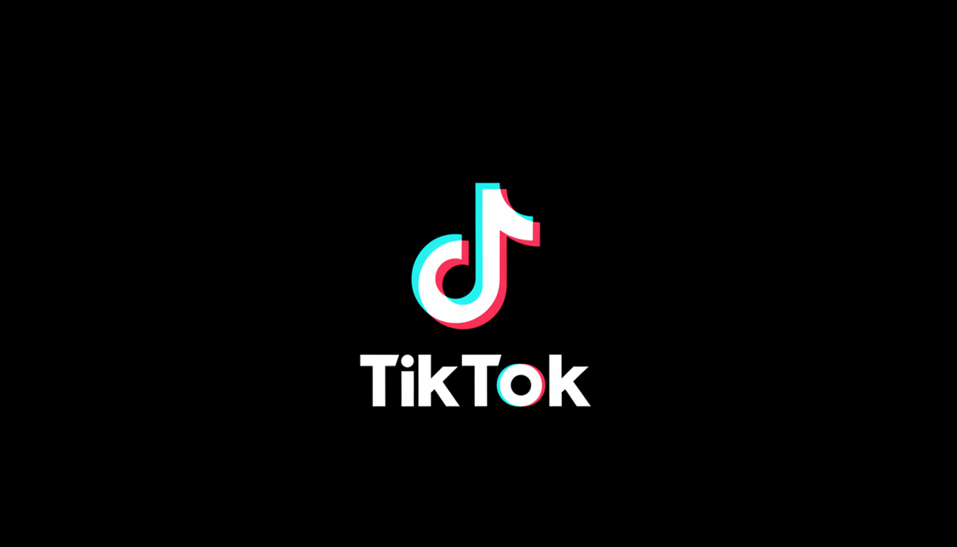 The TikTok logo, featuring a white musical note icon with cyan and magenta shadows, and the word TikTok in white text, all against a black background.