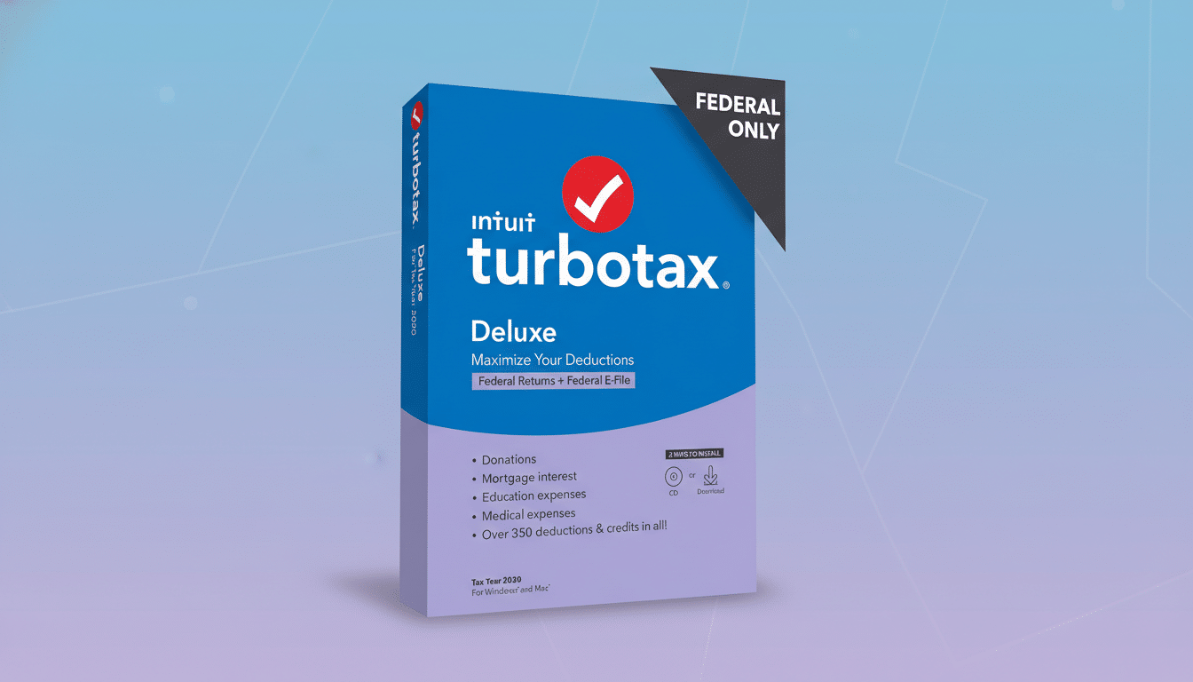 TurboTax logo with nearly 50% off price cut banner in rare deal