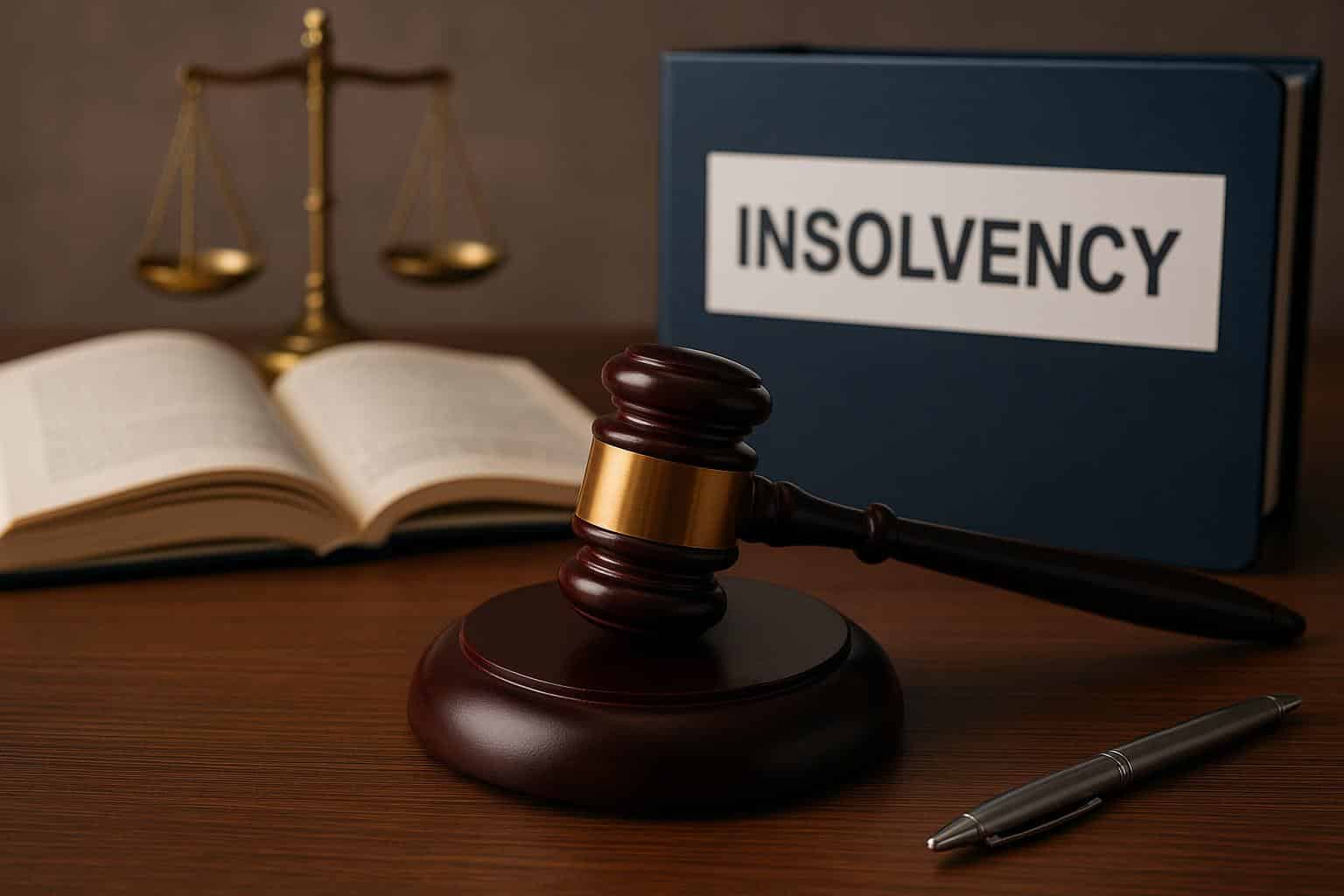 Company director reviewing financial documents for insolvency advice and business decisions