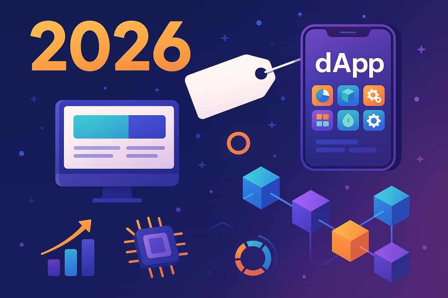 Abstract blockchain network symbolizing the rise of white label dApps in decentralized technology