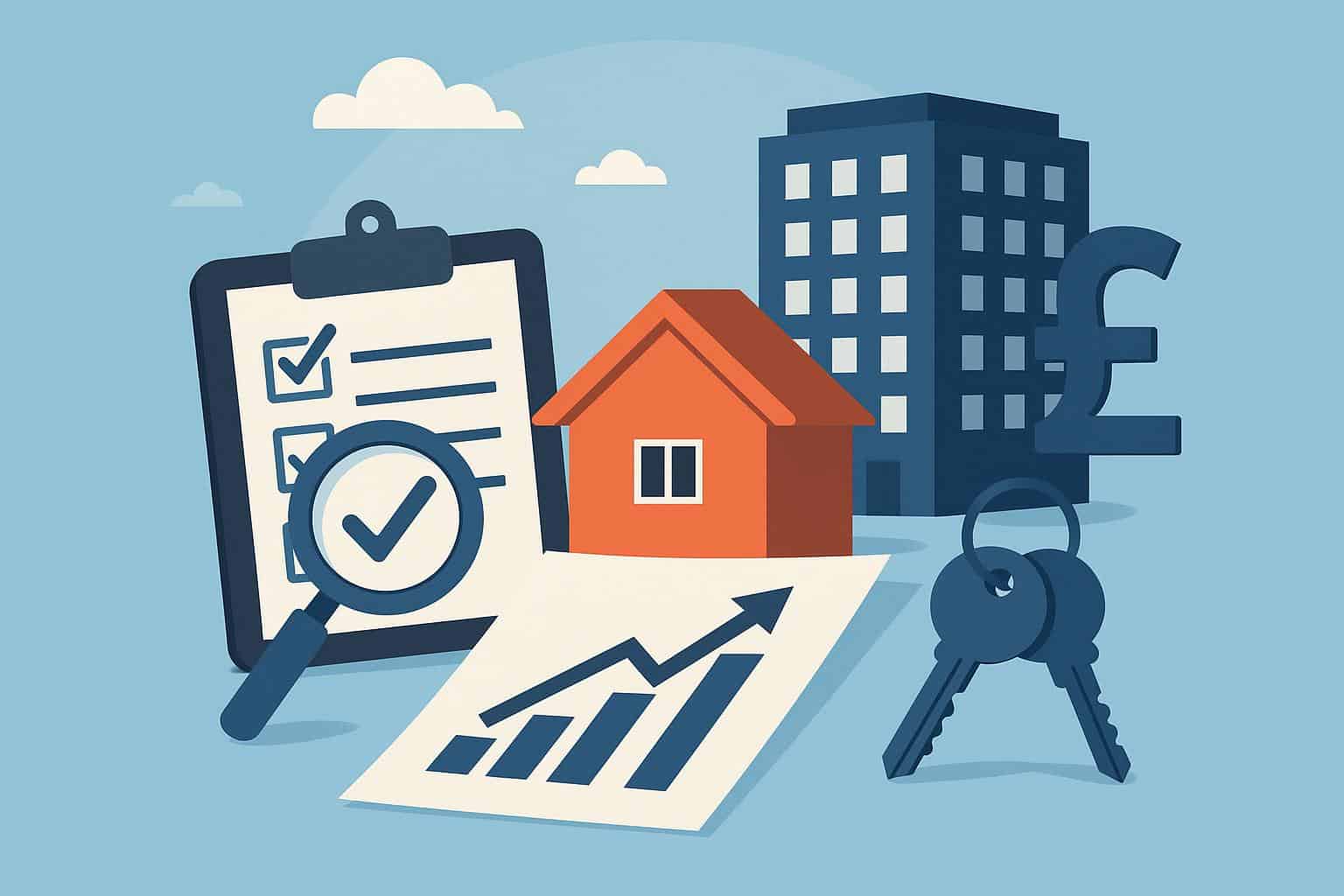 Commercial property with UK flag, highlighting role of mortgage broker for business financing