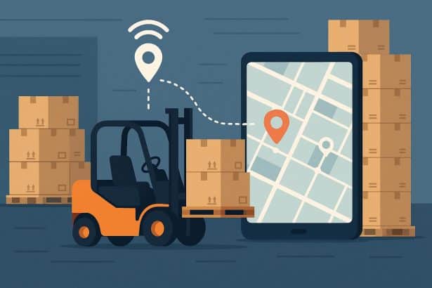 Forklift tracking technology optimizing warehouse logistics and reducing operational costs