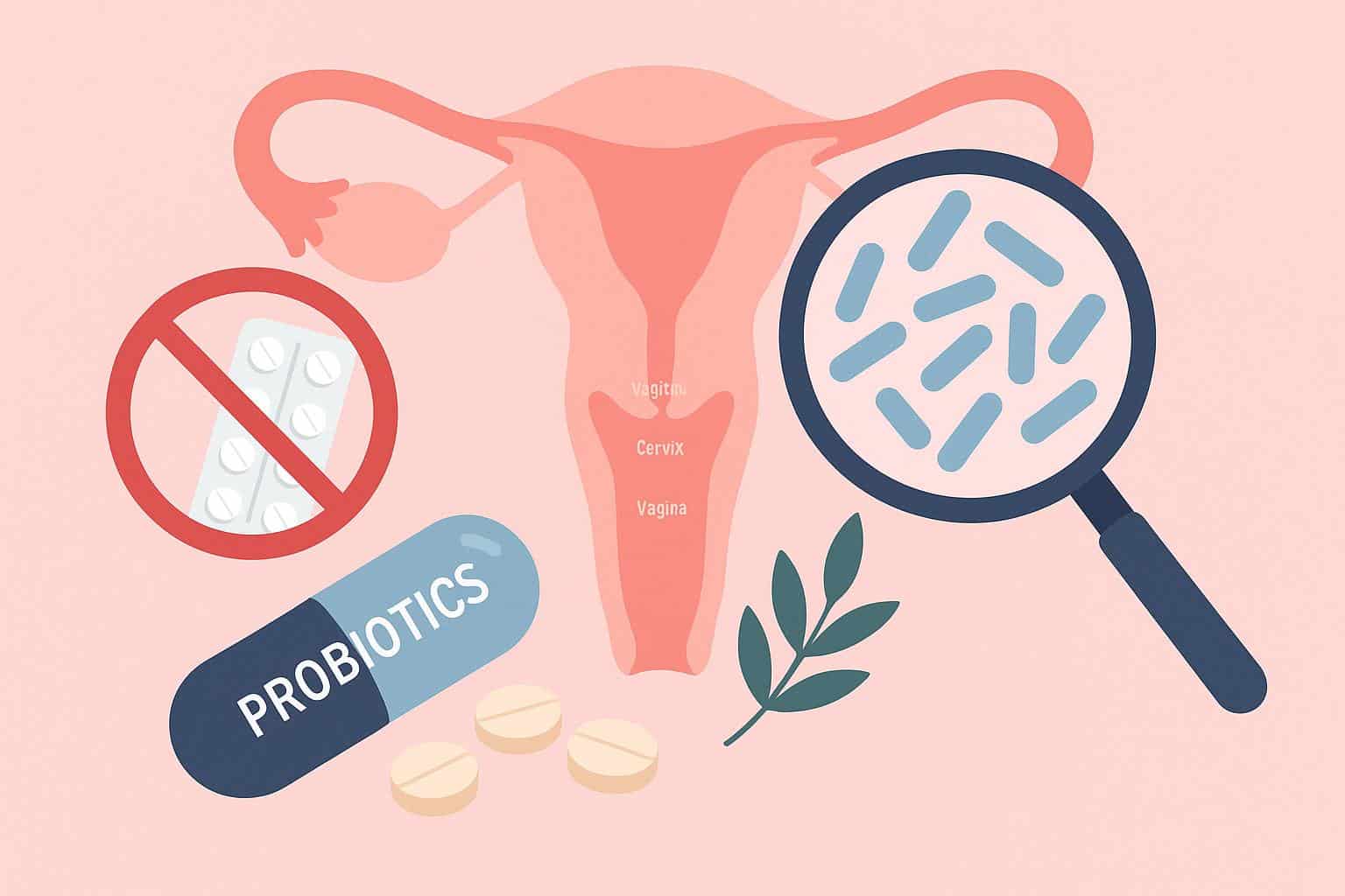 Probiotic supplements and antibiotics highlighting effects on vaginal health restoration