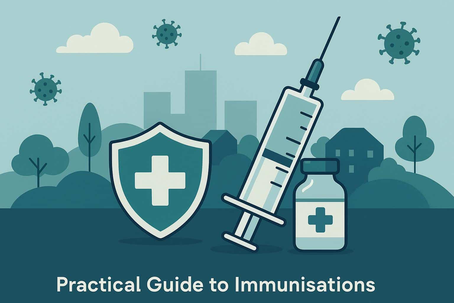 Vaccination supplies with Croydon and Cranbourne map highlighting local immunisation awareness